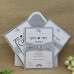 Glitter Wedding Invitation Rectangle Silvery Invitation with Envelope Customized Decoration 